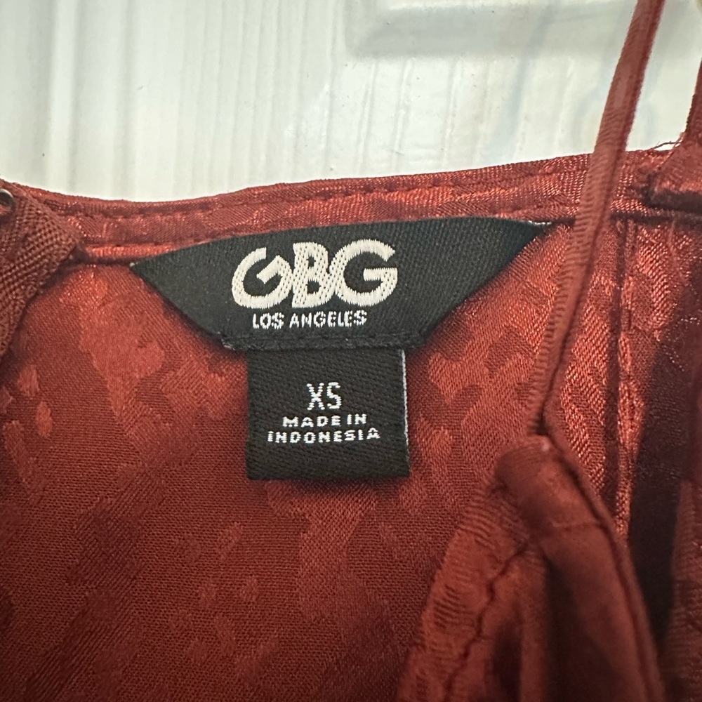 GBG Los Angeles Rust Colored Mini Dress with Snakeskin Print - Size XS - Picture 4 of 5